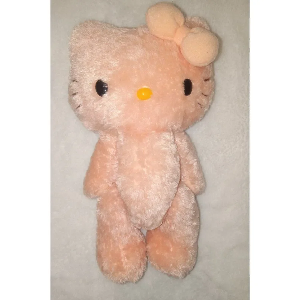 Rare 2004 Sanrio‎ Hello Kitty Plush Peach Poseable 10 Inch